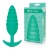 Ребристая вибропробка b-Vibe Twist Texture Plug зелёная