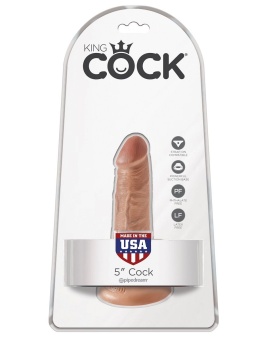 Фаллоимитатор реалистик на присоске Pipedream King Cock 14 см телесный
