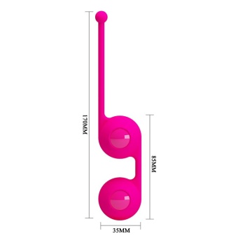 Ярко-розовые вагинальные шарики Kegel Tighten Up III