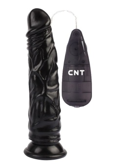 Черный вибратор-реалистик 8.4 Stud Realistic Dildo - 21,4 см.