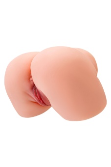 Телесный мастурбатор в форме попки с 2 любовными входами