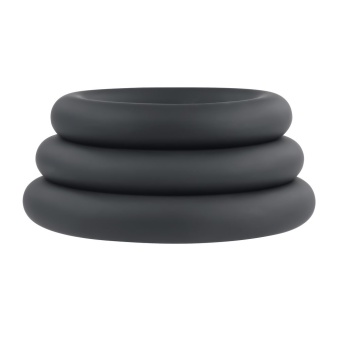 Набор из 3 черных эрекционных колец 3 Ring Circus