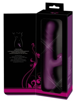 Фиолетовый вибратор-кролик с функцией постукивания и фрикциями 3 Function Rabbit Vibrator - 23,7 см.