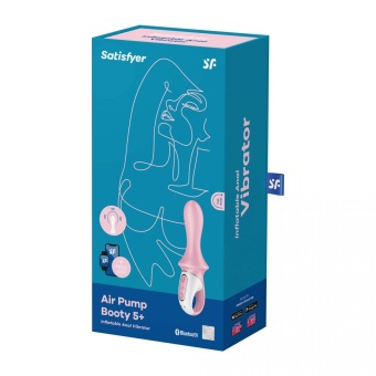Анальный расширяемый вибратор Satisfyer Air Pump Booty 5 с приложением розовый