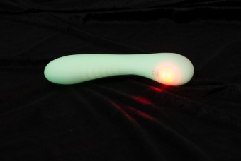 Люминесцентный вибратор для точки G Glow in the dark G-Spot - 17,9 см.