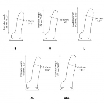 Реалистичный фаллоимитатор Strap-On-Me Sliding Skin S телесный 12,8 см