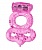 Розовое эрекционное виброкольцо с петлей для мошонки Toyfa