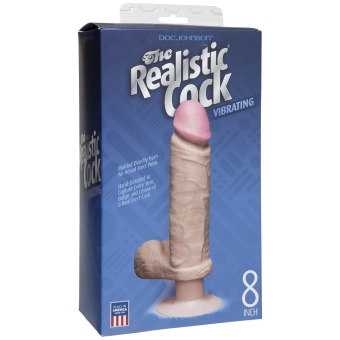 Реалистичный вибратор на присоске Realistic Cocks 20 см телесный