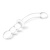 Стеклянный двусторонний фаллоимитатор Girthy Ribbed G-Spot Glass прозрачный Стеклянный двусторонний фаллоимитатор Girthy Ribbed G-Spot Glass прозрачный