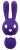 Фиолетовый вибростимулятор-зайчик Dorcel - 16 см.