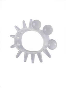 Эластичное эрекционное кольцо с шариками и лучами