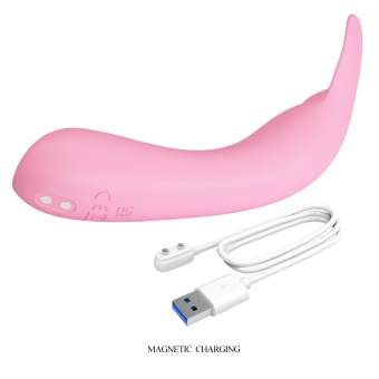 Розовый мини-вибратор DJ Cock - 13,9 см.