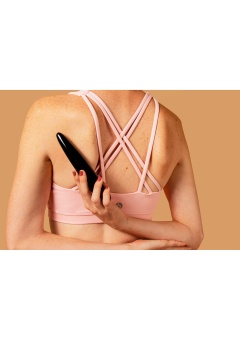 Тонкий фаллоимитатор Le Wand Crystal Slim Wand чёрный обсидиан