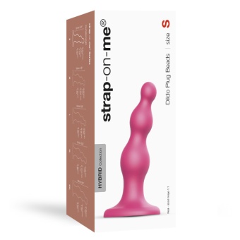 Рельефный фаллоимитатор Strap-On-Me Dildo Plug Beads размер S 12,8 см розовый Рельефный фаллоимитатор Strap-On-Me Dildo Plug Beads размер S 12,8 см розовый