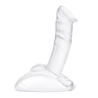 Стеклянный фаллоимитатор на подставке Rideable Standing Glass Cock With Stability Base