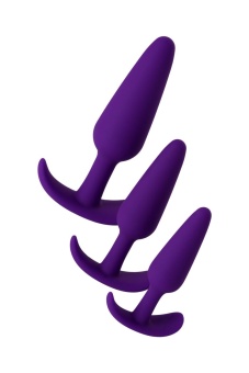 Набор из 3 анальных пробок ToyFa A-Toys фиолетовый