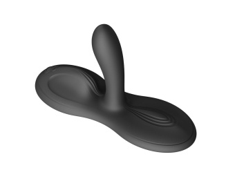 Черная виброподушка с функцией нагрева Flora