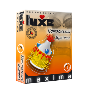 Презерватив Luxe maxima Контрольный выстрел с усиками и шариками  - 1 шт