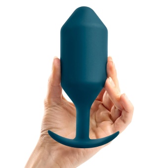 Утяжелённая анальная пробка для ношения b-Vibe Snug Plug 6 большая морская волна