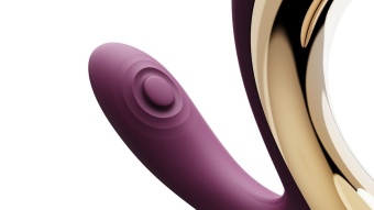 Фиолетовый вибромассажёр G-зоны Talis с пульсацией, вакуумной стимуляцией и функцией нагрева