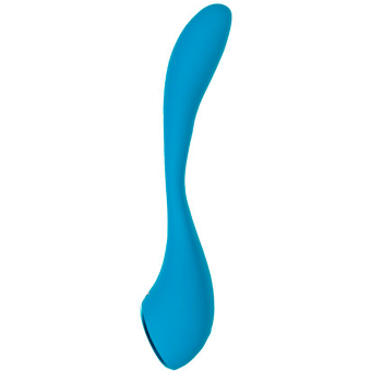 Гибкий вибратор Satisfyer G-Spot Flex 5+ с управлением от приложения голубой