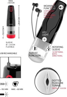 Автоматический мастурбатор с поступательными движениями WYNE 05