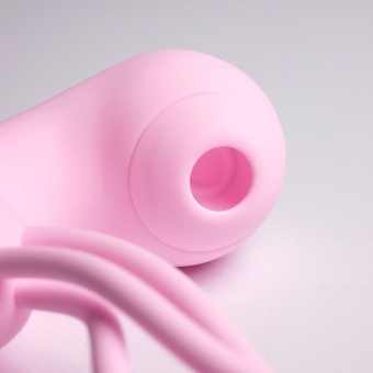 Вакуумный стимулятор клитора с виброшариками Youvic розовый