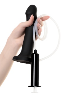 Фаллоимитатор с эффектом семяизвержения Strap-on-me L чёрный 19,5 см