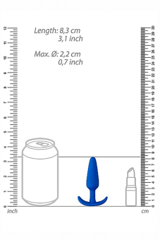Анальная пробка для ношения Slim Butt Plug синяя