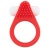 Красное эрекционное кольцо LIT-UP SILICONE STIMU RING 1 RED