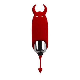 Мощная вибропулька Маленький Демон Mini Vibrator Devol красный 8,5 см