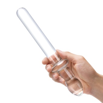 Прямой двусторонний стеклянный фаллоимитатор Glas Classic Handblown