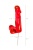 Красный леденец в форме члена со вкусом виски - 173 гр.
