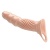 Телесная насадка на пенис с тремя вкладышами-удлинителями - 24 см.