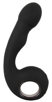 Черный силиконовый вибратор G   P-Spot Vibrator - 16,8 см.