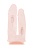 Телесный анально-вагинальный вибратор RealStick Silicone Jason M - 18 см.