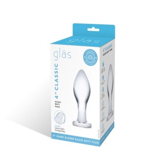 Стеклянная анальная пробка Glas Classic прозрачная