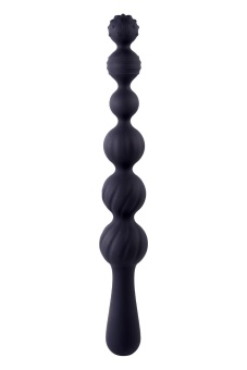 Черная анальная цепочка Beads Hunter - 22,9 см.
