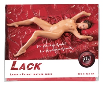 Ткань-простынь виниловая для эротических игр Vinyl Bed Sheet красная
