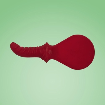 Силиконовый пэддл с ручкой-фаллосом Fun Factory Buck Dich красный