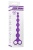 Фиолетовая анальная цепочка 8 Inch Ribbed Silicone Anal Beads - 26 см.