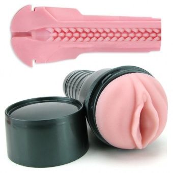 Мастурбатор вагина с вибрацией Fleshlight Vibro Pink Lady с рельефом Touch