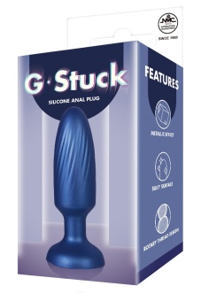 Синяя анальная пробка G Stuck - 10 см.