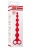 Красная анальная цепочка Ribbed Silicone Anal Beads - 26 см.