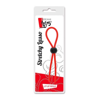 Красное эрекционное лассо с одной бусиной-утяжкой STRETCHY THIN LASSO Красное эрекционное лассо с одной бусиной-утяжкой STRETCHY THIN LASSO