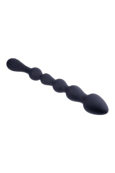 Черная анальная цепочка Hunter Beads - 26,7 см.