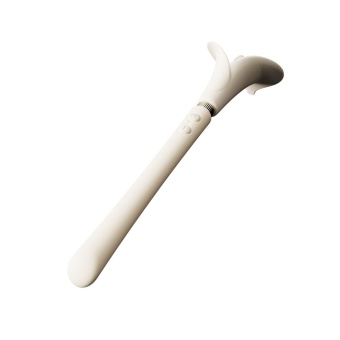 Бежевый двусторонний вибромассажёр Calla