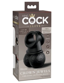 Виброкольцо King Cock Elite The Crown Jewels с мошонкой