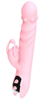Розовый вибратор-кролик Ava - 21,9 см.