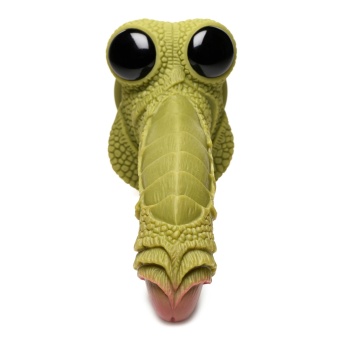 Фантазийный фаллоимитатор Swamp Monster Green Scaly Silicone Dildo - 23,9 см.